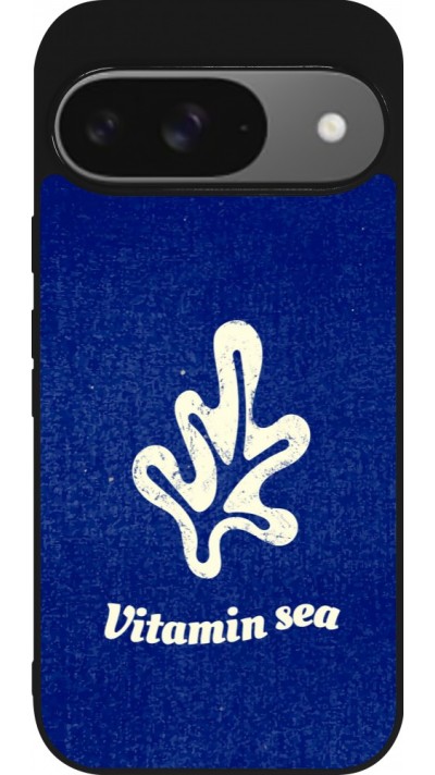 Coque Google Pixel 9 / Pixel 9 Pro - Silicone rigide noir Vitamin sea Summer 2026