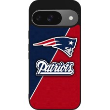 Coque Google Pixel 9 / Pixel 9 Pro - Silicone rigide noir Super Bowl 26 Patriots 1