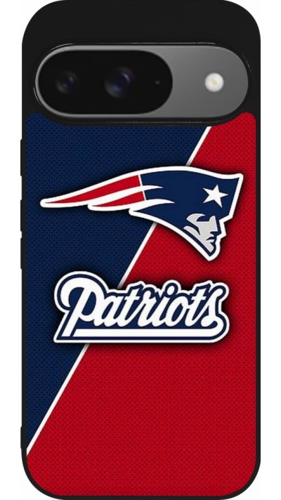 Coque Google Pixel 9 / Pixel 9 Pro - Silicone rigide noir Super Bowl 26 Patriots 1
