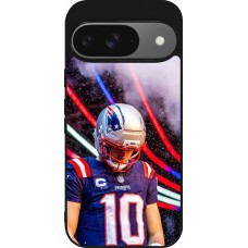 Coque Google Pixel 9 / Pixel 9 Pro - Silicone rigide noir Super Bowl 26 Patriots 3