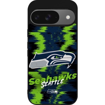 Coque Google Pixel 9 / Pixel 9 Pro - Silicone rigide noir Super Bowl 26 Seattle 2