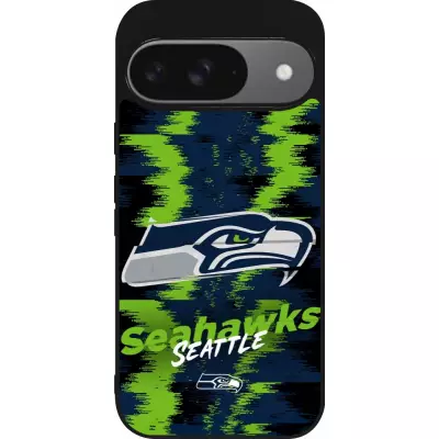 Google Pixel 9 / Pixel 9 Pro Case Hülle - Silikon schwarz Super Bowl 26 Seattle 2