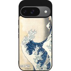 Coque Google Pixel 9 / Pixel 9 Pro - Silicone rigide noir Tableau art - La Grande Vague de Kanagawa - Hokusai