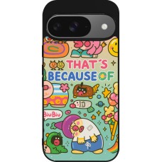 Coque Google Pixel 9 / Pixel 9 Pro - Silicone rigide noir Thats beacause of