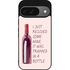 Google Pixel 9 / Pixel 9 Pro Case Hülle - Silikon schwarz I just rescued some wine