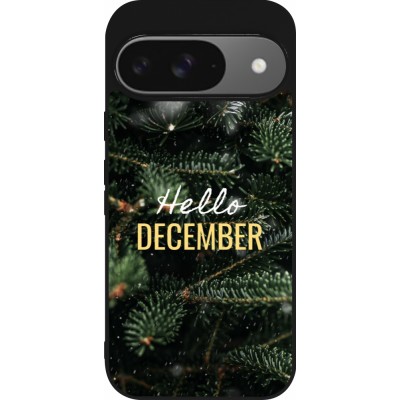 Coque Google Pixel 9 / Pixel 9 Pro - Silicone rigide noir Winter 25 Winter hello december