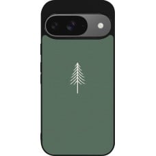Google Pixel 9 / Pixel 9 Pro Case Hülle - Silikon schwarz Christmas 22 minimalist tree