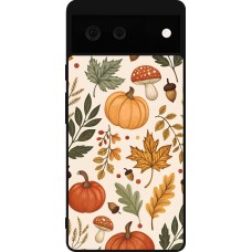 Coque Google Pixel 6 - Silicone rigide noir Autumn 25 Autumn pattern