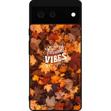 Coque Google Pixel 6 - Silicone rigide noir Autumn 25 Autumn vibes