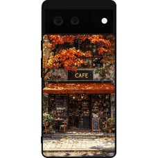 Coque Google Pixel 6 - Silicone rigide noir Autumn 25 Coffee shop