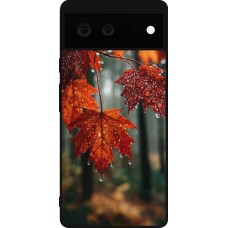 Coque Google Pixel 6 - Silicone rigide noir Autumn 25 Rain