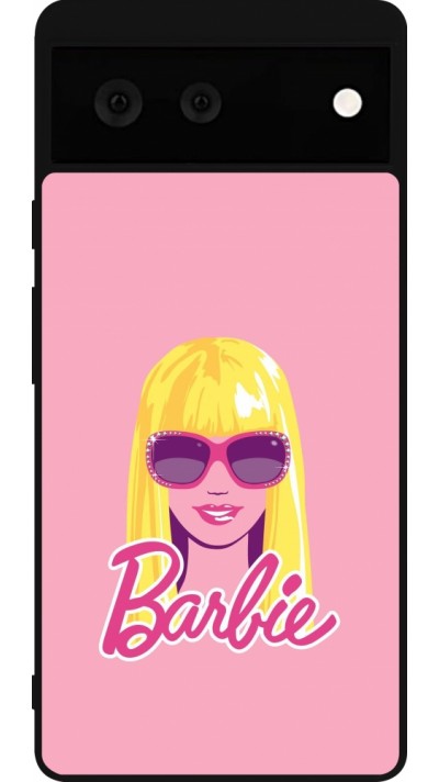 Coque Google Pixel 6 - Silicone rigide noir Barbie Head