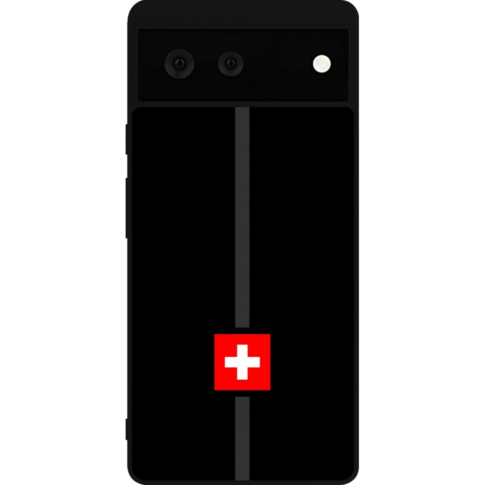 Coque Google Pixel 6 - Silicone rigide noir Canton CH noir
