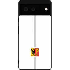 Coque Google Pixel 6 - Silicone rigide noir Canton GE blanc