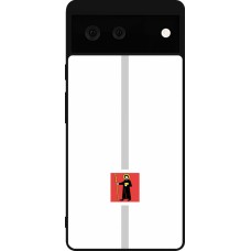 Google Pixel 6 Case Hülle - Silikon schwarz Kanton GL weiss
