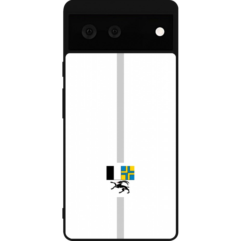 Google Pixel 6 Case Hülle - Silikon schwarz Kanton GR weiss