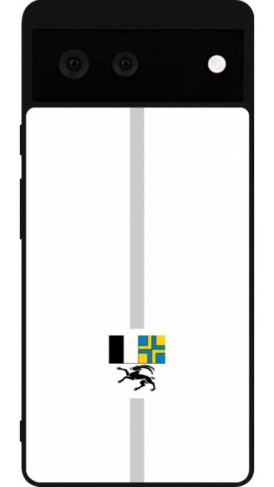 Google Pixel 6 Case Hülle - Silikon schwarz Kanton GR weiss