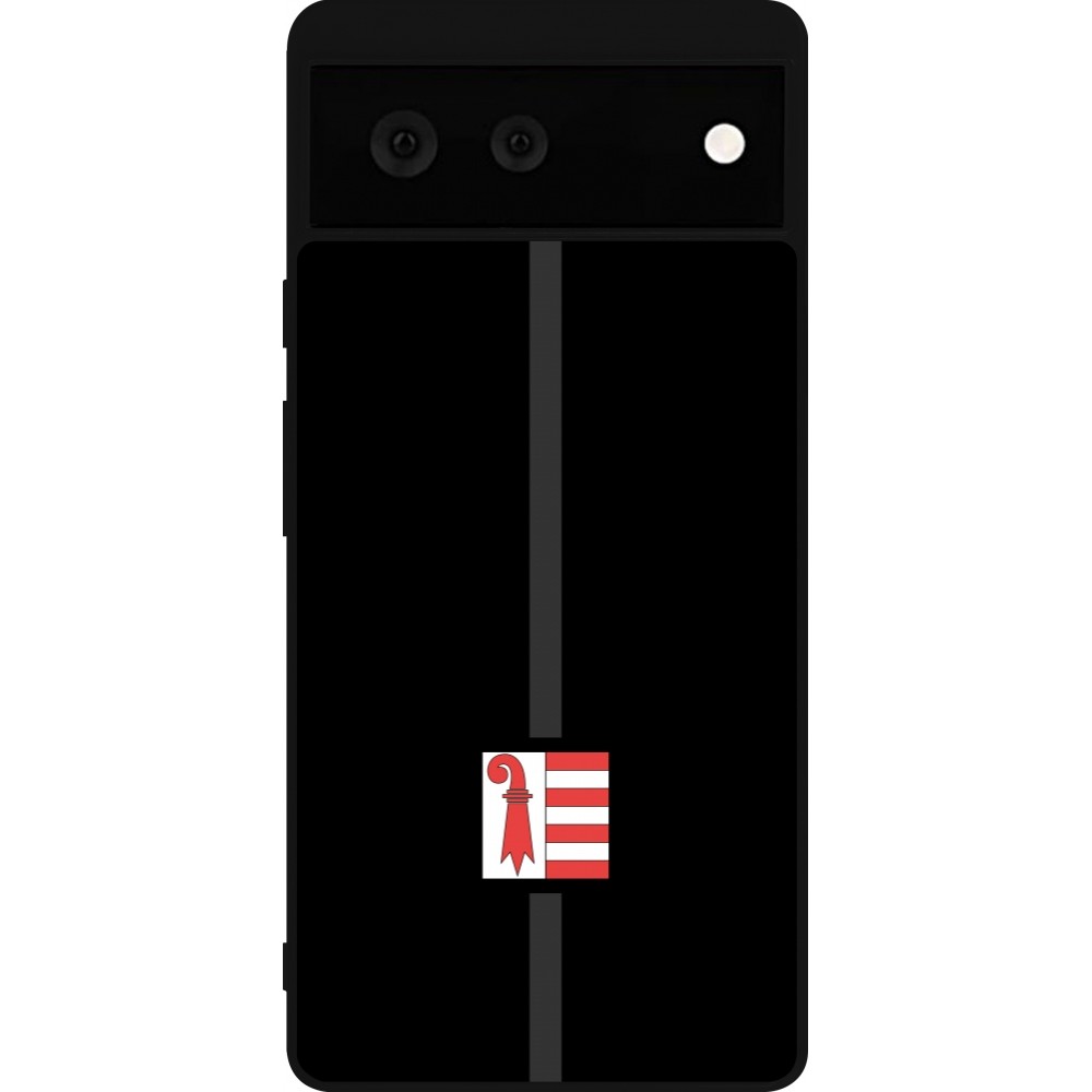 Coque Google Pixel 6 - Silicone rigide noir Canton JU noir