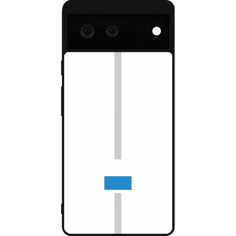 Coque Google Pixel 6 - Silicone rigide noir Canton LU blanc