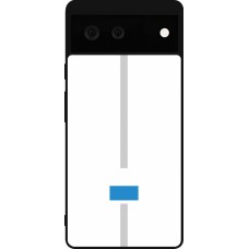 Coque Google Pixel 6 - Silicone rigide noir Canton LU blanc