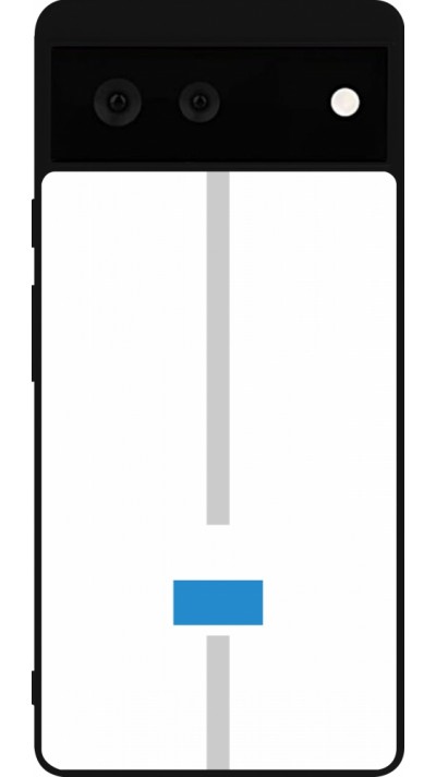 Google Pixel 6 Case Hülle - Silikon schwarz Kanton LU weiss
