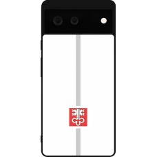 Google Pixel 6 Case Hülle - Silikon schwarz Kanton NW weiss