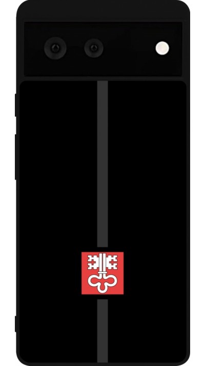 Google Pixel 6 Case Hülle - Silikon schwarz Kanton NW schwarz