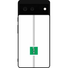 Coque Google Pixel 6 - Silicone rigide noir Canton SG blanc