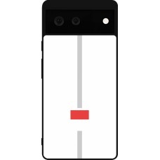 Google Pixel 6 Case Hülle - Silikon schwarz Kanton SO weiss
