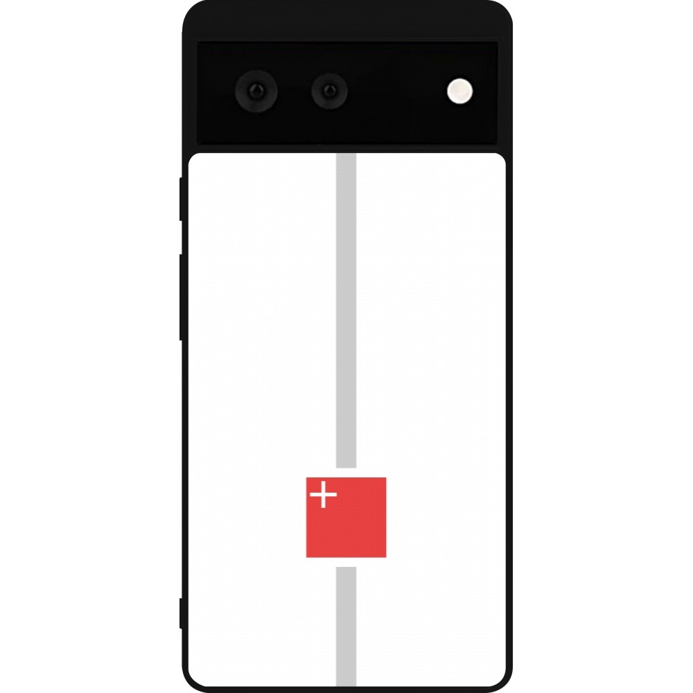 Coque Google Pixel 6 - Silicone rigide noir Canton SZ blanc