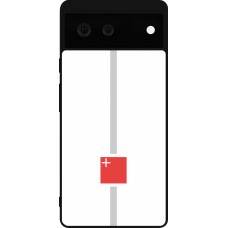 Coque Google Pixel 6 - Silicone rigide noir Canton SZ blanc