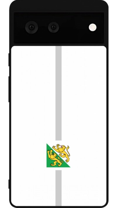 Google Pixel 6 Case Hülle - Silikon schwarz Kanton TG weiss