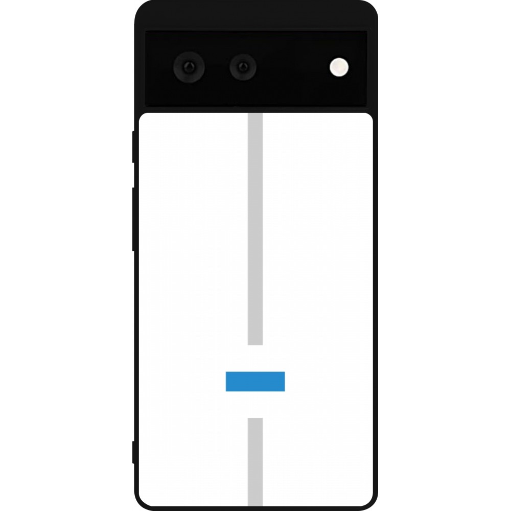 Coque Google Pixel 6 - Silicone rigide noir Canton ZG blanc