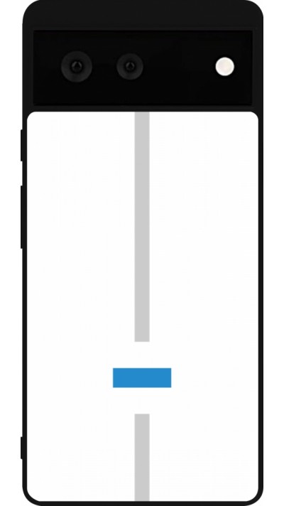 Google Pixel 6 Case Hülle - Silikon schwarz Kanton ZG weiss