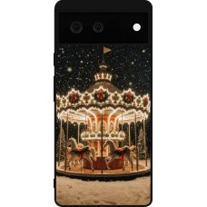 Coque Google Pixel 6 - Silicone rigide noir Christmas 25 Carousel