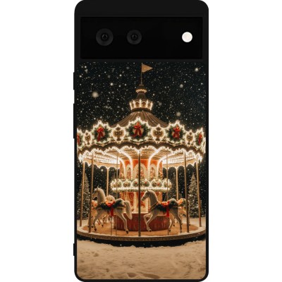 Coque Google Pixel 6 - Silicone rigide noir Christmas 25 Carousel