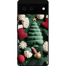 Google Pixel 6 Case Hülle - Silikon schwarz Christmas 25 Christmas textiles
