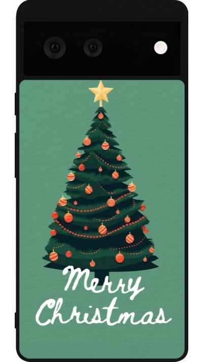 Google Pixel 6 Case Hülle - Silikon schwarz Christmas 25 Xmas Tree