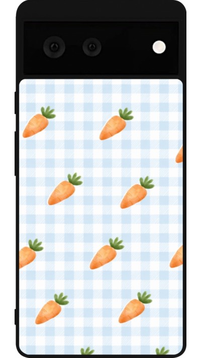 Coque Google Pixel 6 - Silicone rigide noir Easter 2026 Pattern carrots