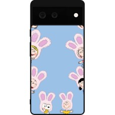 Coque Google Pixel 6 - Silicone rigide noir Easter 2026 Snoopy
