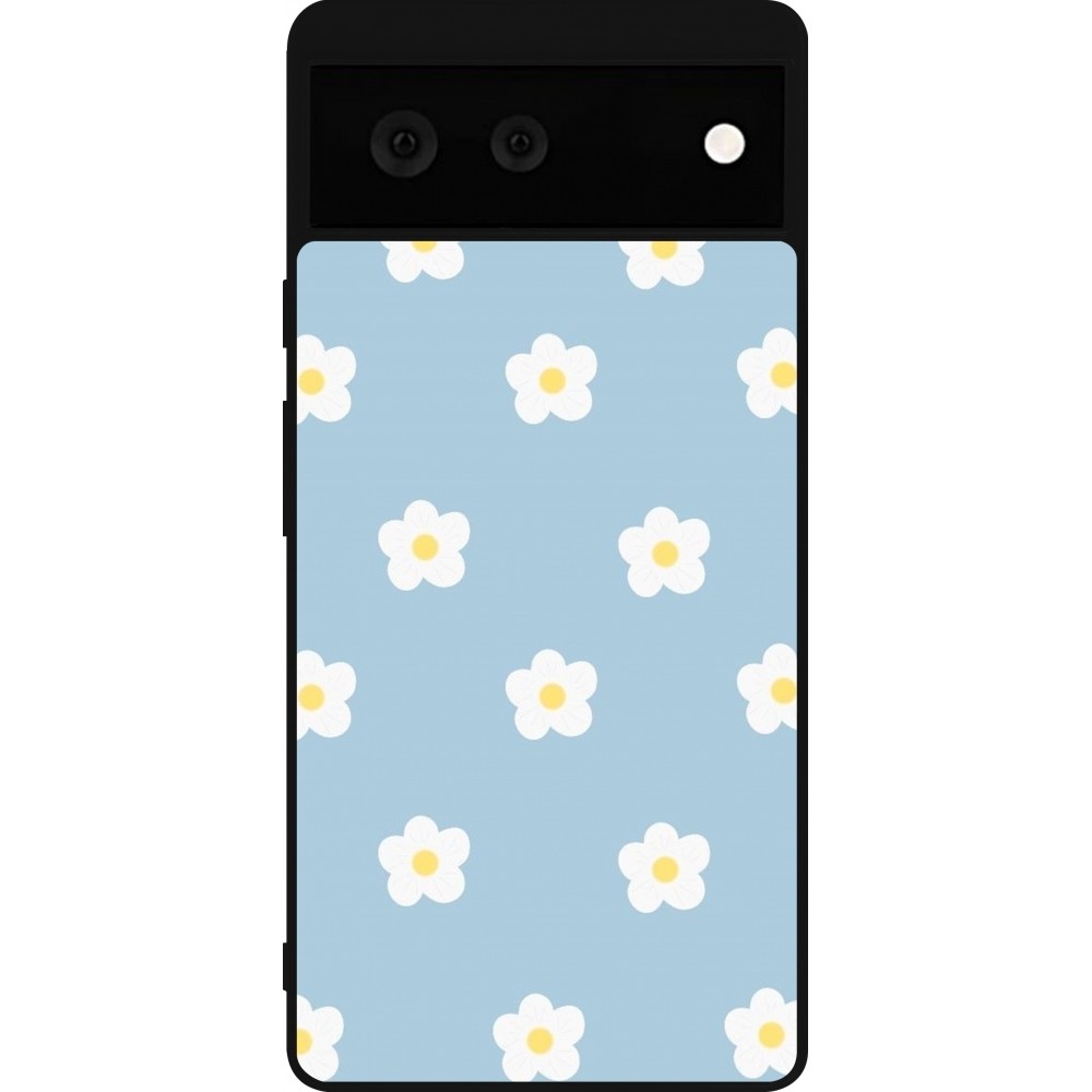 Coque Google Pixel 6 - Silicone rigide noir Easter 2024 daisy flower