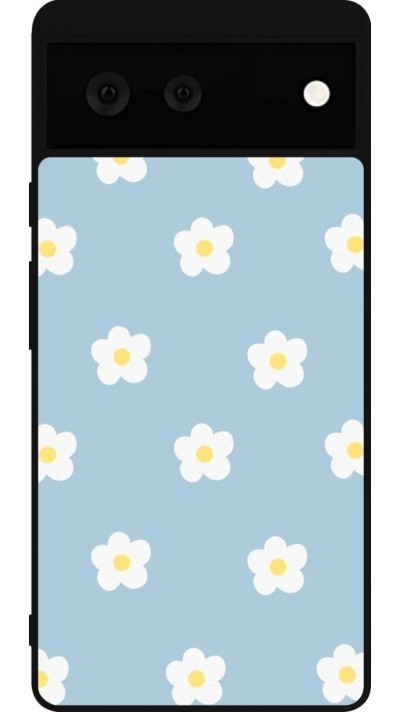 Coque Google Pixel 6 - Silicone rigide noir Easter 2024 daisy flower