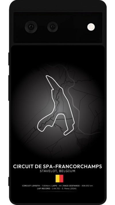 Google Pixel 6 Case Hülle - Silikon schwarz F1 Track 2025 Belgium