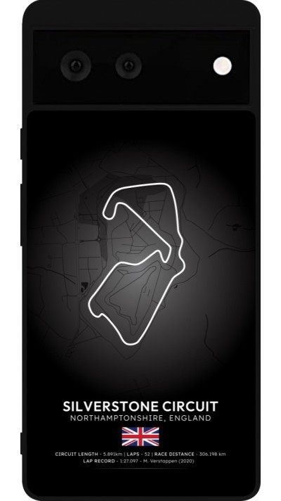 Google Pixel 6 Case Hülle - Silikon schwarz F1 Track 2025 Great Britan