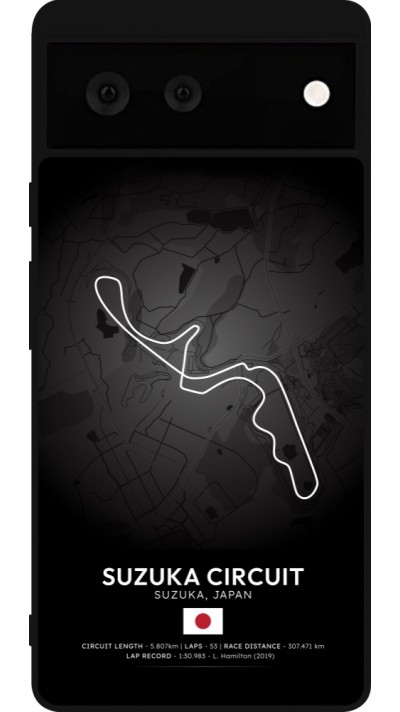 Google Pixel 6 Case Hülle - Silikon schwarz F1 Track 2025 Japan