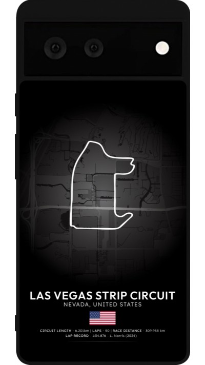 Google Pixel 6 Case Hülle - Silikon schwarz F1 Track 2025 Las Vegas