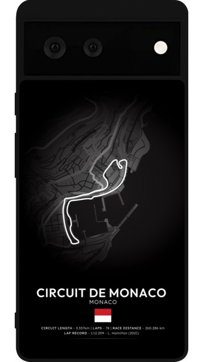 Google Pixel 6 Case Hülle - Silikon schwarz F1 Track 2025 Monaco