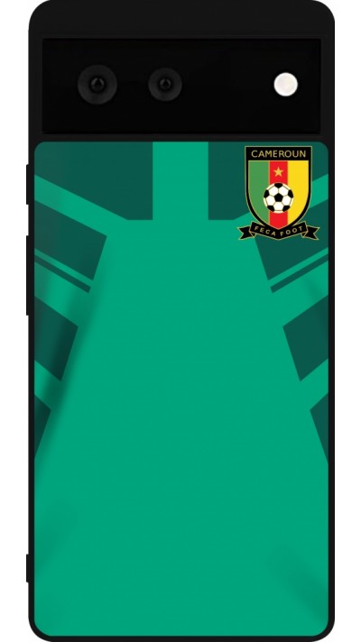 Coque Google Pixel 6 - Silicone rigide noir Maillot de football Cameroun 2022 personnalisable