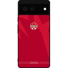 Google Pixel 6 Case Hülle - Silikon schwarz Kanada 2026 personalisierbares Fussballtrikot