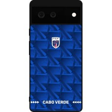 Coque Google Pixel 6 - Silicone rigide noir Maillot de football Cap-Vert 2026 personnalisable